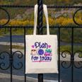 Plan For Today Coffee Yarn Books Sewing Knitter Knitting Canvas Tote Bag