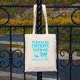 Please Be Patient With Me I'm From The 1900s Pixel Wagon Canvas Tote Bag