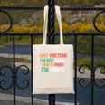 Pretend I Am Not Here That's What I'm Doing Introvert Canvas Tote Bag