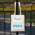 Proud Godfather Of Three 2023 Graduate 23 Class Graduation Canvas Tote Bag