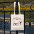 Proud Mom Of A 2021 Graduate Leopard Print Graduation Mama Canvas Tote Bag