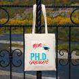 Proud Mom PhD Doctoral Graduation Doctorate Degree Canvas Tote Bag