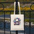 Psychological Thriller Reader Fan Skull Flowers Books Canvas Tote Bag