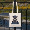 Raccoon Graduation Canvas Tote Bag