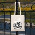 Raccoon Reading A Book Vintage Trash Reader Canvas Tote Bag