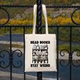 Read Books Stay Weird Book Lover Joke Introvert Reading Premium Canvas Tote Bag
