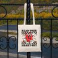 Read Your Heart Out Teacher Valentines Book Lover Canvas Tote Bag