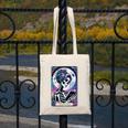 The Reader Tarot Card Reading Skeleton Skull Book Lover Canvas Tote Bag