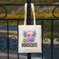 Readsolotl Cute Axolotl Reading Book Kawaii Pink Aesthetic Canvas Tote Bag