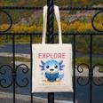 Readsolotl Kawaii Axolotl Book Lover Reading Canvas Tote Bag