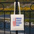 Retro Proud Coast Guard Dad Graduation Dad Usa Flag Outfit Canvas Tote Bag