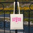 Retro Senior 2026 Class Of 2026 Coquette Pink Bow Graduation Canvas Tote Bag