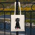 Russian Terrier Dog Graduation Cap Graduate Owner Grad Canvas Tote Bag