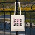 Senior 2027 Class Of 2027 Coquette Pink Bow Graduation 2027 Canvas Tote Bag