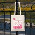 Senior 2027 Class Of 2027 Pink Coquette Bow Graduation Girl Canvas Tote Bag