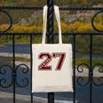 Senior 2027 Maroon Senior Class Of 27 Jersey Graduation Canvas Tote Bag
