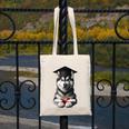 Siberian Husky Dog Graduation Cap Training School Graduate Men Women Kids Canvas Tote Bag