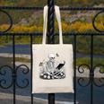 Skeleton Reading Book Floral Dark For Book Lovers Canvas Tote Bag