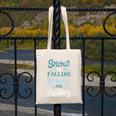 Snow Is Falling Books Are Calling Canvas Tote Bag