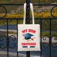 My Son Mastered It Shirt Masters Tee Graduate Graduation Canvas Tote Bag