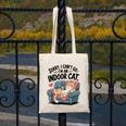 Sorry I Can’t Go I’m An Indoor Cat Couch Introvert Cat Canvas Tote Bag
