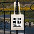 Straight Outta 1st Grade First Graduate Graduation Student Canvas Tote Bag