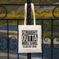 Straight Outta Middle School Graduation Canvas Tote Bag