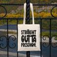 Straight Outta Preschool Graduation Cap Gown 2022 Cute Canvas Tote Bag