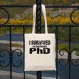 I Survived My Boyfriend's PhD Graduation T-Shirt Canvas Tote Bag