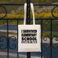 I Survived Elementary School Class Of 2018 Graduation Shirt Canvas Tote Bag