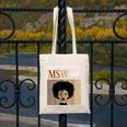 Unapologetically MSW-Ish Student Graduation Afro Canvas Tote Bag