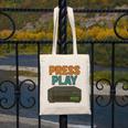 VHS Cassette Retro Analog Nostalgia Theme Premium Canvas Tote Bag