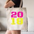 2018 Big Neon Numbers For The New Year Or Graduation Canvas Tote Bag
