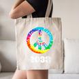 2033 Graduation Class Year Tie Dye Peace Sign Canvas Tote Bag