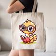 Adorable Book Lover Ostrich With Reading Glasses Cute Canvas Tote Bag