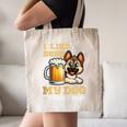 I Like Beer My Dog And Maybe 2 People Introvert Pun Canvas Tote Bag I Like Beer My Dog And Maybe 2 People Introvert Pun Canvas Tote Bag