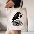 Book Raven Vintage Dark Academia Literature Reading Canvas Tote Bag Book Raven Vintage Dark Academia Literature Reading Canvas Tote Bag