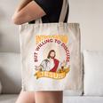 Christian Jesus Religious Sayings Catholic Introvert Canvas Tote Bag