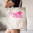 Class Of 2024 Pink For Girls And Women Graduation Canvas Tote Bag