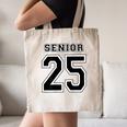 Class Of 2025 High School Senior 25 On Back Graduation Canvas Tote Bag