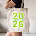Class Of 2026 Graduation Varsity Lime Green Letters Canvas Tote Bag