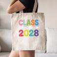 Class Of 2028 Colorful Graduation Canvas Tote Bag