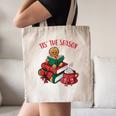 Cute Gingerbread Man Reading Book Nerd Christmas Bookish Canvas Tote Bag