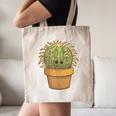 Cute Golden Barrel Cactus Introvert Distressed Canvas Tote Bag Cute Golden Barrel Cactus Introvert Distressed Canvas Tote Bag