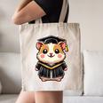 Cute Hamster Graduation Canvas Tote Bag