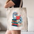 Cute Reading Seal On Books Book Lover Canvas Tote Bag