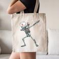 Dabbing Skeleton Nurse Halloween Graduation Canvas Tote Bag