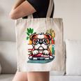 English Bulldog Reading a Book Dog Canvas Tote Bag