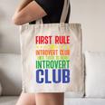 First Rule Of Introvert Club Is There Is No Introvert Club Canvas Tote Bag First Rule Of Introvert Club Is There Is No Introvert Club Canvas Tote Bag