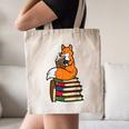 Fox Books Read Reading Librarian America Men Women Kids Canvas Tote Bag